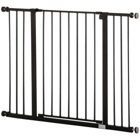 Pressure Fit Dog Gate Pet Barrier for stairs doorway, 29.9''- 42.1'' Width Black