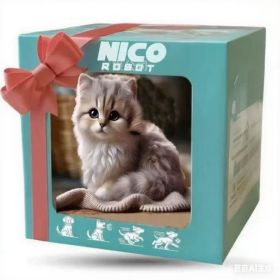 Robot Puppy Short Plush Doll (Option: Cat Grey-16cm Color Box Package)